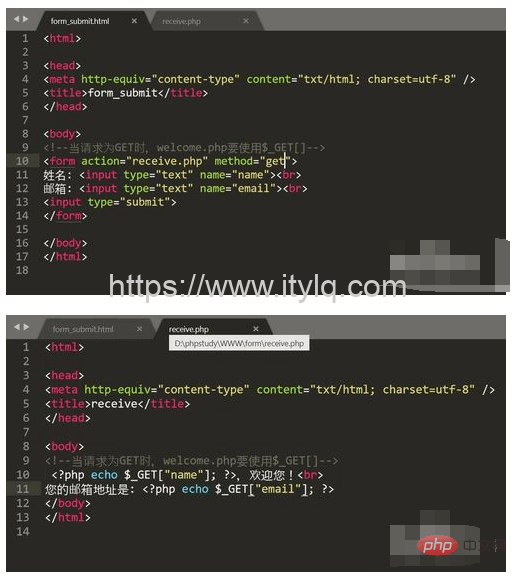 数据交互：前台HTML表单数据怎么提交给后台PHP文件？